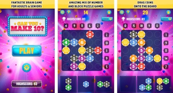 Gameplay screenshot from can you make 10 number logic game for Android