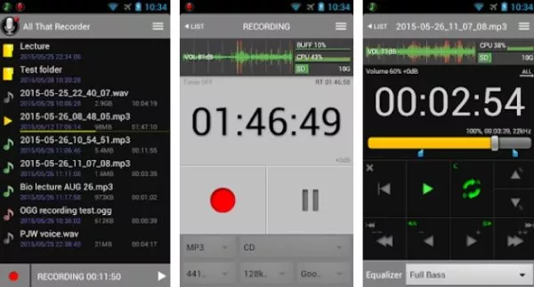 Gameplay screenshot from all that recorder for Android