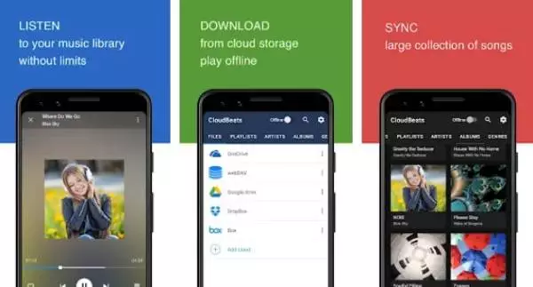 Gameplay screenshot from cloudbeats offline and cloud music player for Android