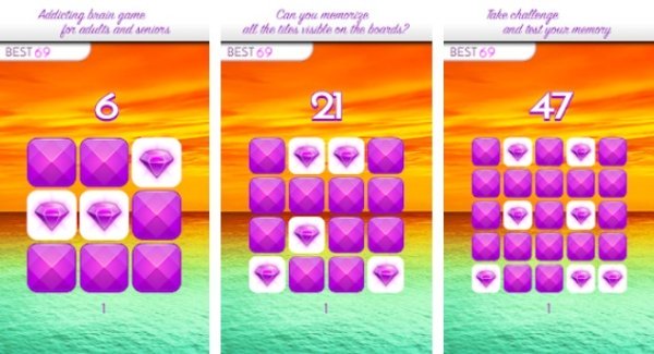 Gameplay screenshot from brain game emory training for adults jewel 2 for Android