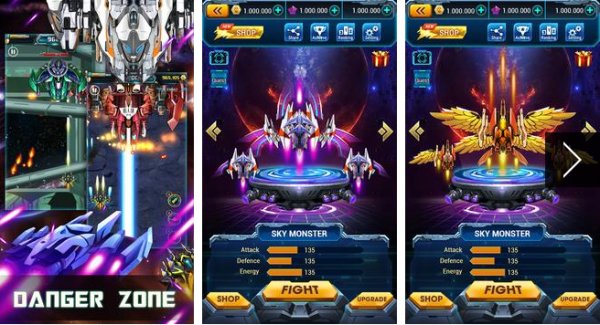 Gameplay screenshot from captain galaxy sky force 2016 for Android