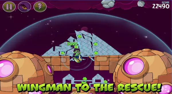 Gameplay screenshot from angry birds space hd for Android