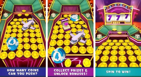 Gameplay screenshot from coin dozer casino for Android