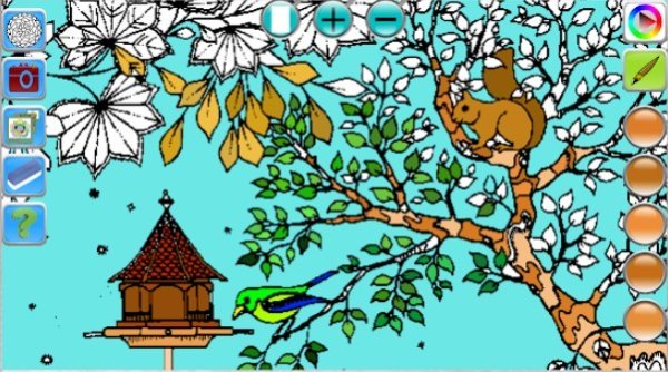 Gameplay screenshot from coloring books for adults for Android