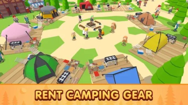 Gameplay screenshot from camping tycoon for Android