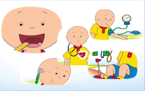 Gameplay screenshot from caillou check up doctor for Android