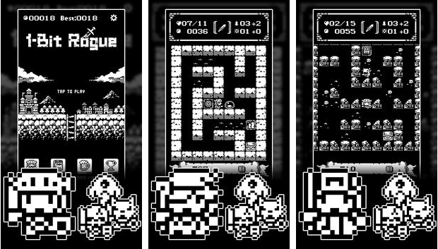 Gameplay screenshot from 1 bit rogue for Android