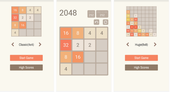 Gameplay screenshot from 2048 for Android