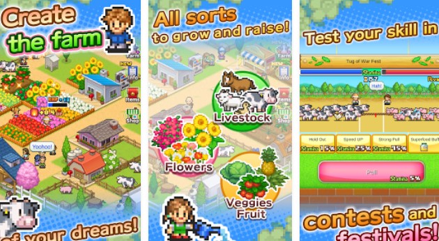 Gameplay screenshot from 8 bit farm for Android