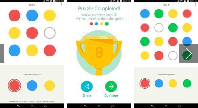 Gameplay screenshot from 9 colors for Android