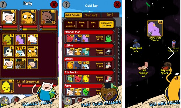 Gameplay screenshot from Adventure Time Puzzle Quest for Android