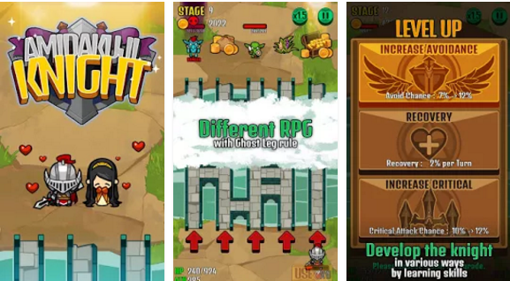 Gameplay screenshot from Amidakuji Knight for Android