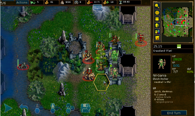 Gameplay screenshot from Battle for Wesnoth for Android