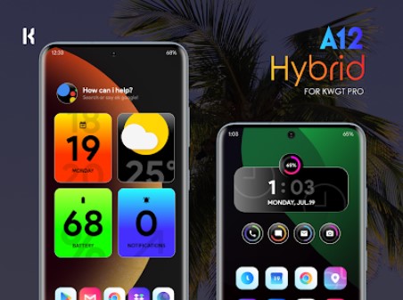 a 12 hybrid for kwgt MOD APK Android