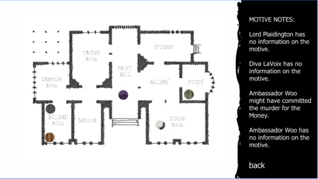 Gameplay screenshot from a matter of murder for Android