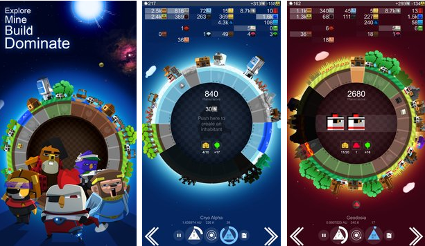Gameplay screenshot from a planet of mine for Android