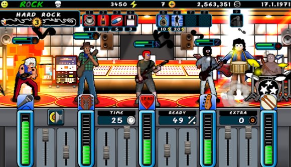 Gameplay screenshot from a story of a band for Android