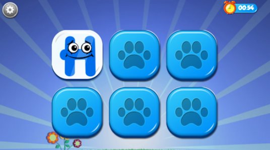 Gameplay screenshot from abc memory match for Android
