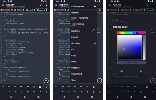 Gameplay screenshot from acode powerful code editor for Android