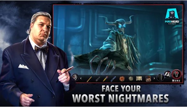 Gameplay screenshot from adam wolfe dark detective mystery game for Android