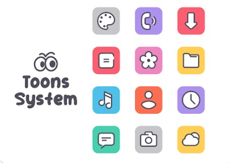 Gameplay screenshot from adaptive toons icon pack for Android