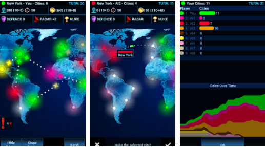 Gameplay screenshot from age of aI war strategy for Android