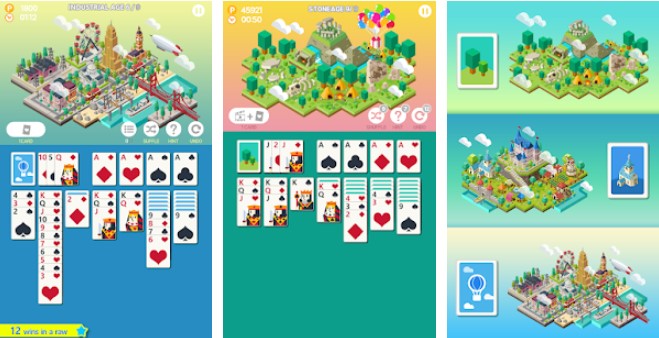 Gameplay screenshot from age of solitaire free card game for Android