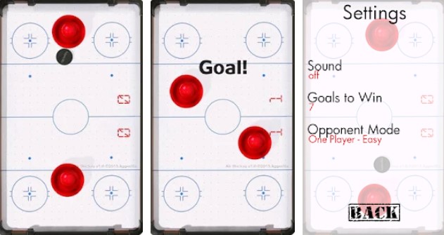 Gameplay screenshot from air hockey pro for Android