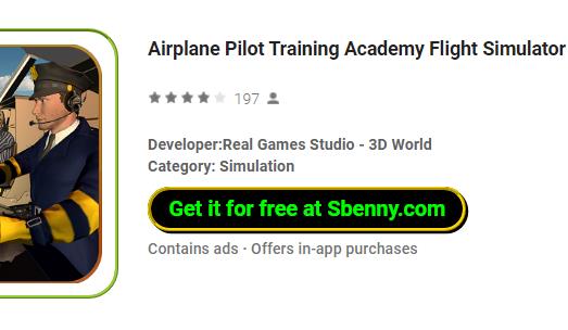simulador de vôo de academia de treinamento de piloto de avião