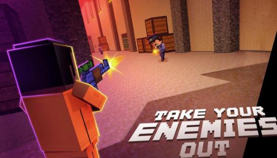 Gameplay screenshot from alcatraz pixel prison heist gangster escape room for Android