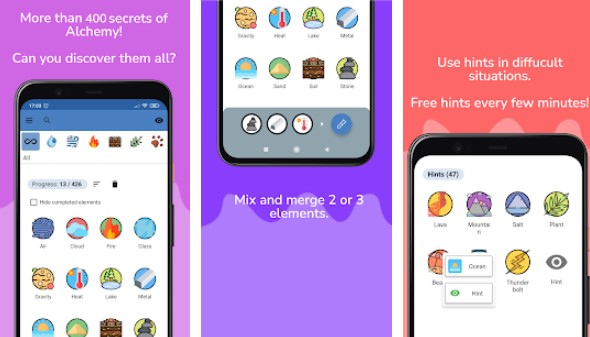 Gameplay screenshot from alchemy merge puzzle game for Android