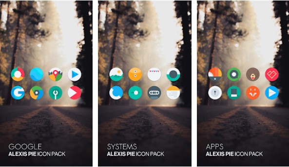 alexis pie icon pack clean and minimalistic APK Android