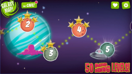 Gameplay screenshot from alien jelly food for thought for Android