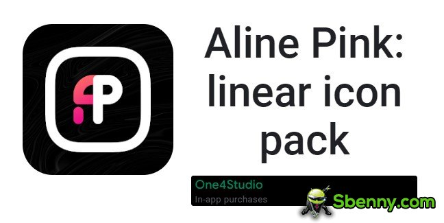 aline pink linear icon pack