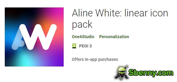 aline white linear icon pack