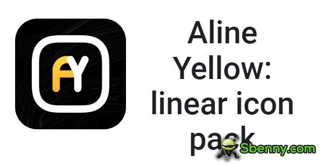 aline yellow linear icon pack