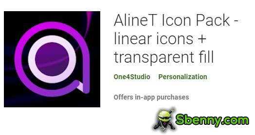 Alinet icon pack icone lineari più riempimento trasparente