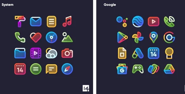 alinet icon pack iconos lineales más relleno transparente MOD APK Android