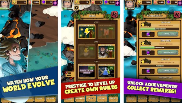 Gameplay screenshot from almighty god idle clicker for Android
