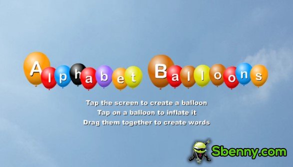 balões do alfabeto para crianças