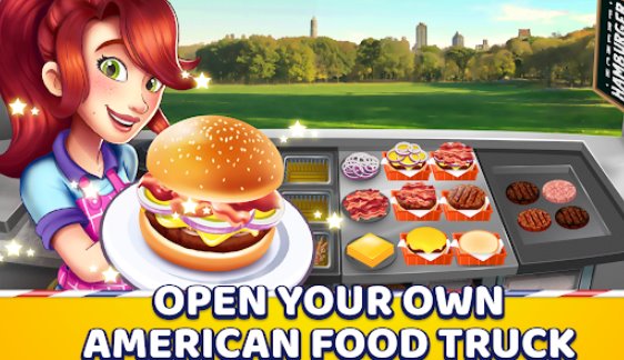 jogo de culinária de fast food americano burger truck MOD APK Android