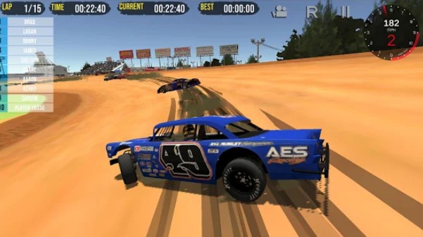 Gameplay screenshot from american dirt street stock racing simulator for Android