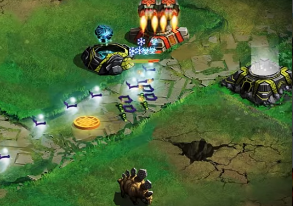 Gameplay screenshot from ancient planet tower defense for Android