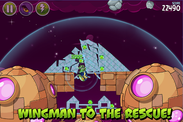 Gameplay screenshot from angry birds space hd for Android