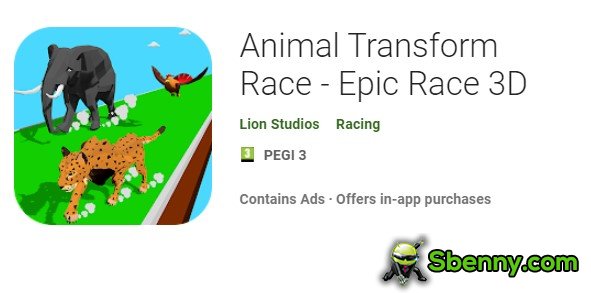 animal transformar raça épica corrida 3d