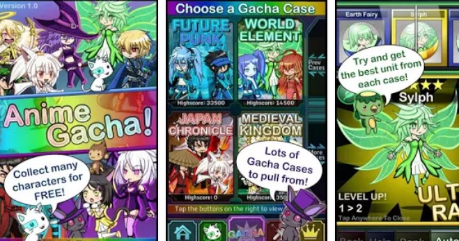Gameplay screenshot from anime gacha simulator and rpg for Android