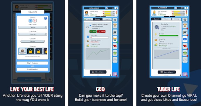 Gameplay screenshot from another life life simulator for Android