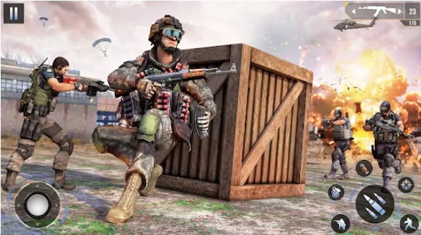 Gameplay screenshot from anti terrorist offline shooting games 2021 atss for Android