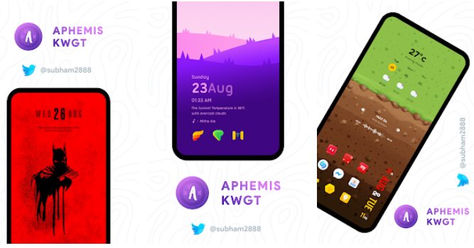 Gameplay screenshot from aphemis kwgt for Android