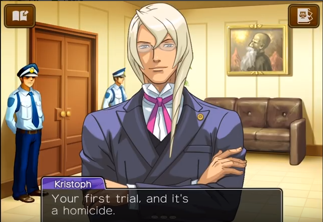 Gameplay screenshot from apollo justice ace attorney for Android
